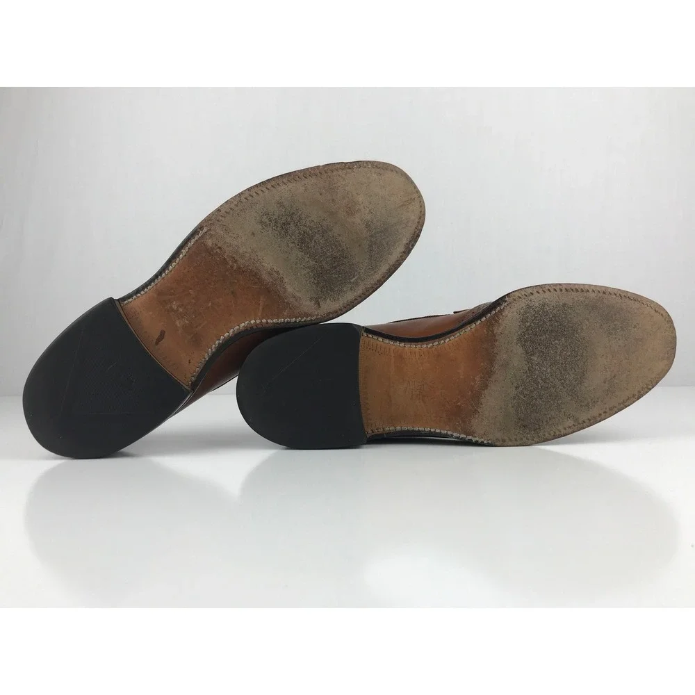 Allen Edmonds Bridgeton Loafers Mens Brown Leather‎ Tassel Kiltie Shoes 10 B